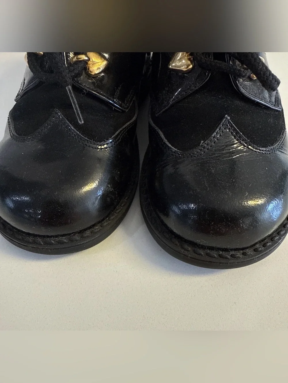 *Vintage Toddler Girl Shoe Be Baby Doo Italian Leather black Size8 us/ 24 eu
